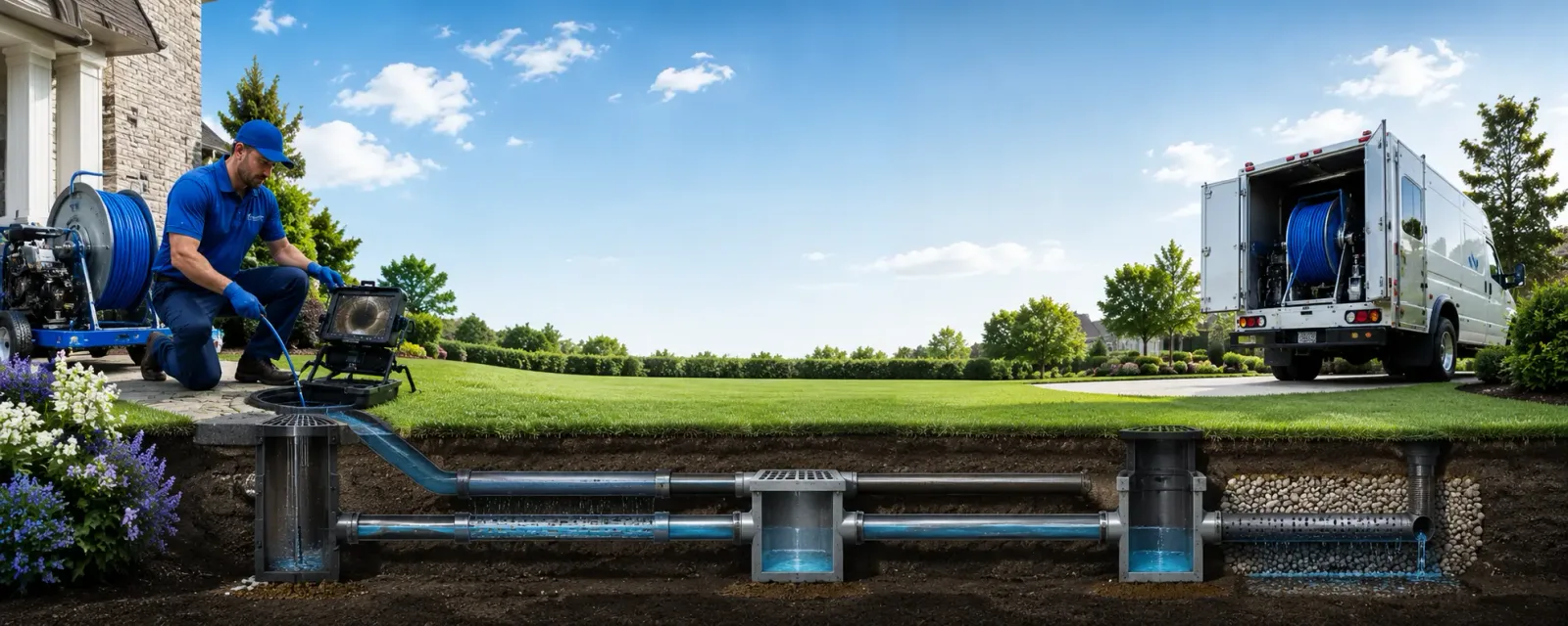 Outdoor drain cleaning information for Fellows, CA